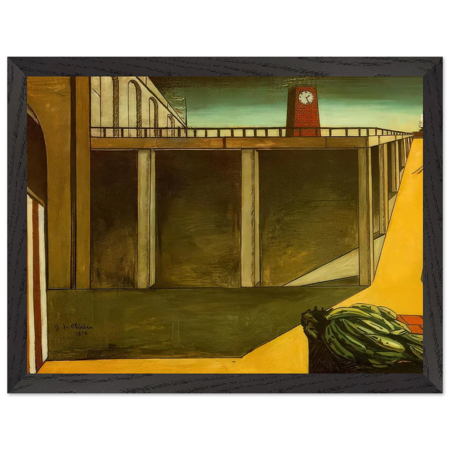 GARE MONTPARNASSE THE MELANCHOLY OF DEPARTURE 1914 by Giorgio de Chirico — Framed art print at Zephyeer