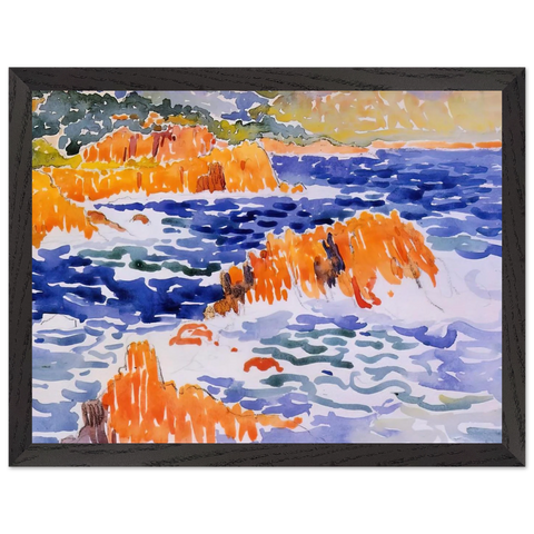 Rocks at Trayas by Henri-Edmond Cross — Framed art print at Zephyeer