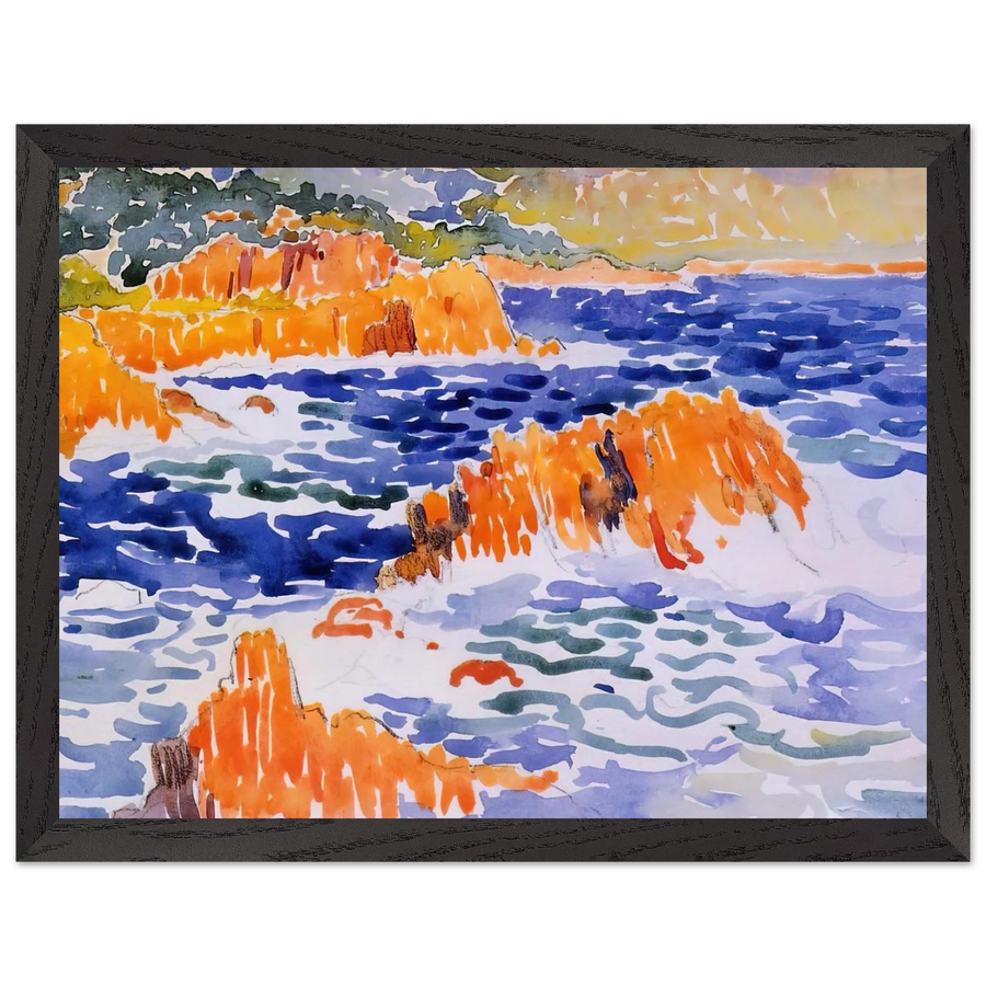 Rocks at Trayas by Henri-Edmond Cross — Framed art print at Zephyeer