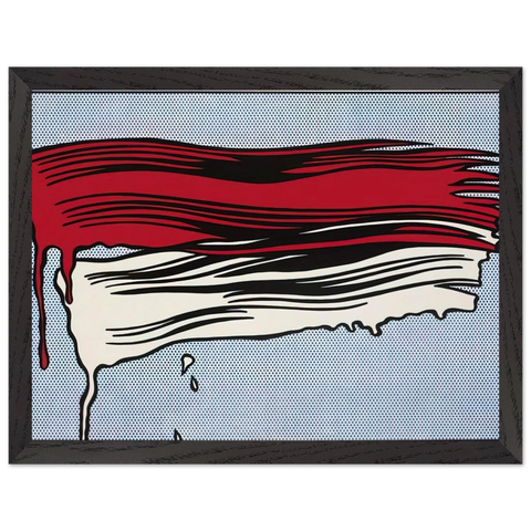 RED AND WHITE BRUSHSTROKES 1965 by Roy Lichtenstein — Framed art print at Zephyeer