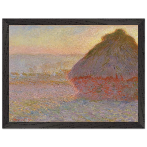 Grainstack Sunset by Claude Monet — Framed art print at Zephyeer