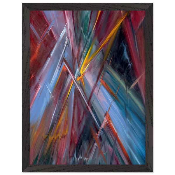 Colorful Flashes by Konrad Zuse — Framed art print at Zephyeer