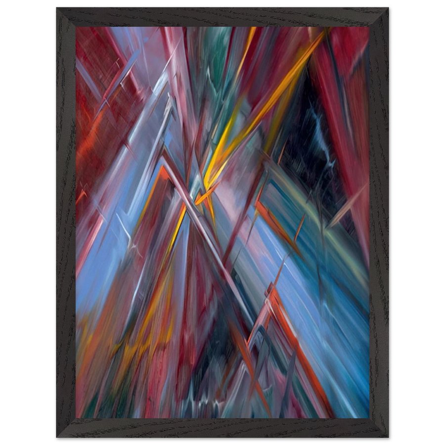 Colorful Flashes by Konrad Zuse — Framed art print at Zephyeer