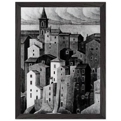 GENAZZANO ABRUZZI NOVEMBER 1929 1929 by MC Escher — Framed art print at Zephyeer