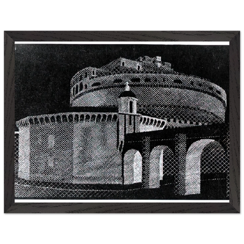 NOCTURNAL ROME CASTEL SANT ANGELO by MC Escher — Framed art print at Zephyeer