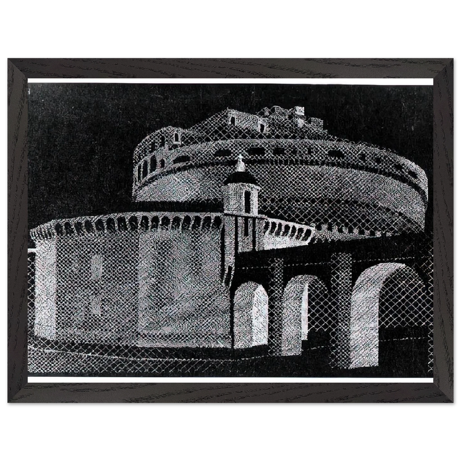 NOCTURNAL ROME CASTEL SANT ANGELO by MC Escher — Framed art print at Zephyeer