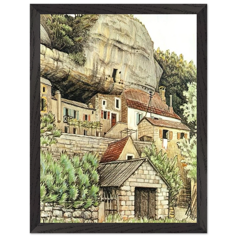 LES EYZIES FRANCE by MC Escher — Framed art print at Zephyeer