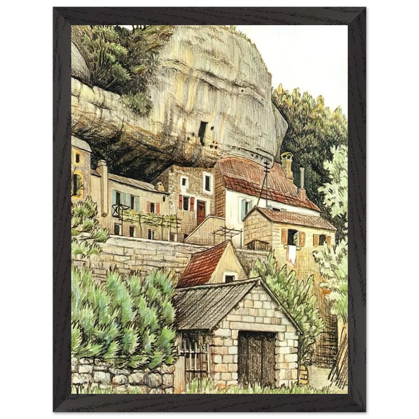 LES EYZIES FRANCE by MC Escher — Framed art print at Zephyeer