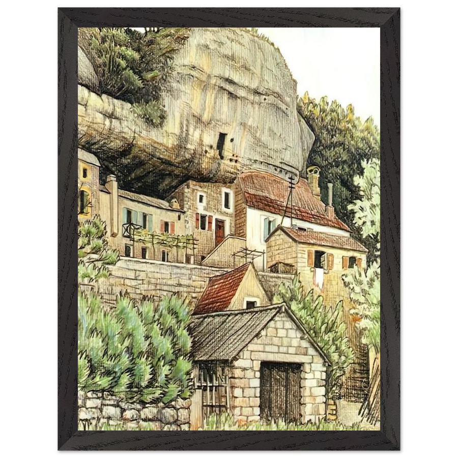 LES EYZIES FRANCE by MC Escher — Framed art print at Zephyeer
