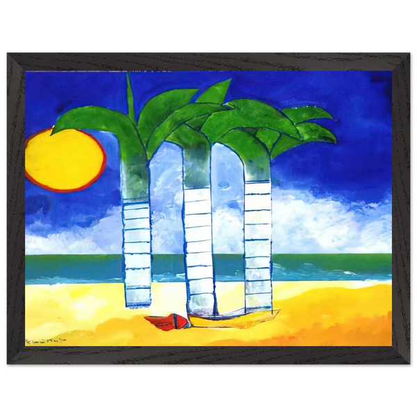 Paisagem - Naïve Art Primitivism by Aldemir Martins — Framed art print at Zephyeer