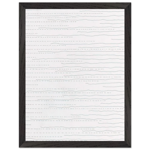Alternate Not-Straight Lines From the Right Side and Broken Lines From the Left Side of Random Length by Sol LeWitt — Framed art print at Zephyeer