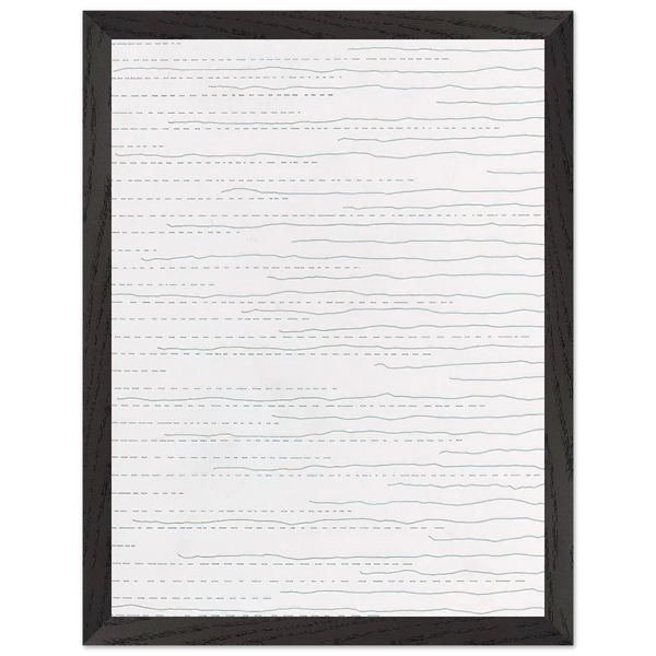 Alternate Not-Straight Lines From the Right Side and Broken Lines From the Left Side of Random Length by Sol LeWitt — Framed art print at Zephyeer