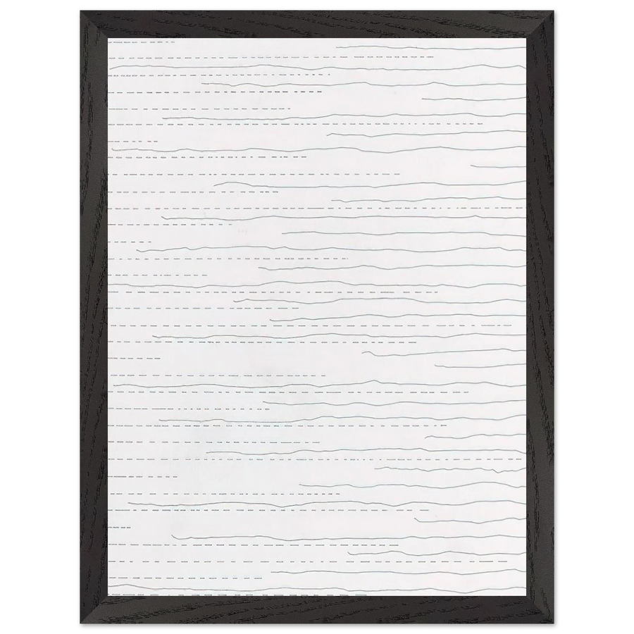 Alternate Not-Straight Lines From the Right Side and Broken Lines From the Left Side of Random Length by Sol LeWitt — Framed art print at Zephyeer