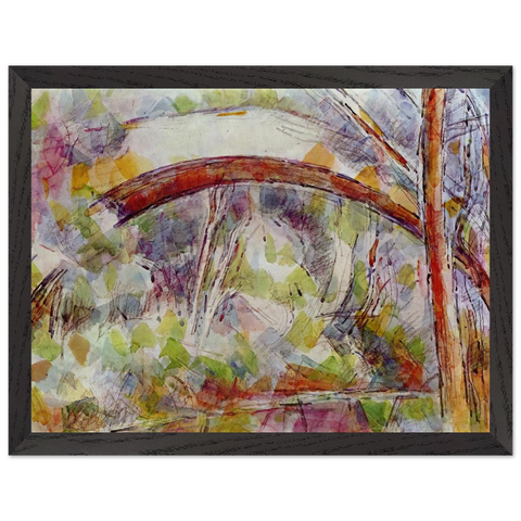 River at the bridge of the three sources by Paul Cézanne — Framed art print at Zephyeer