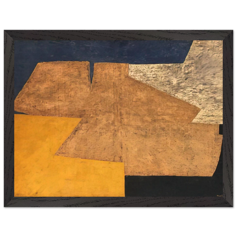 Composition jaune, mauve, bleu et noir La table d'or - 1952 by Serge Poliakoff — Framed art print at Zephyeer
