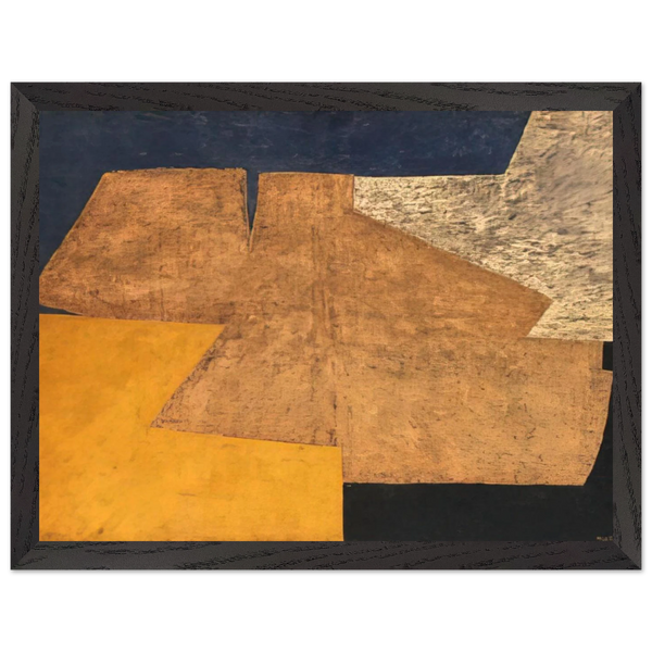 Composition jaune, mauve, bleu et noir La table d'or - 1952 by Serge Poliakoff — Framed art print at Zephyeer