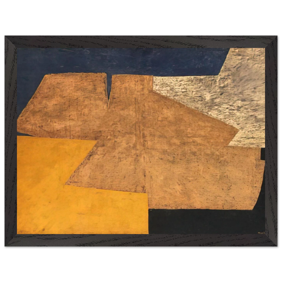 Composition jaune, mauve, bleu et noir La table d'or - 1952 by Serge Poliakoff — Framed art print at Zephyeer
