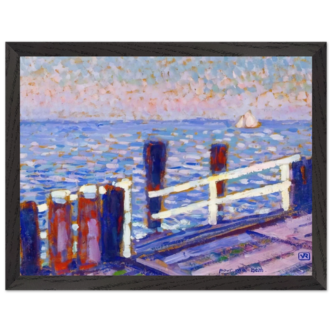 THE JETTY 1906 by Theo van Rysselberghe — Framed art print at Zephyeer