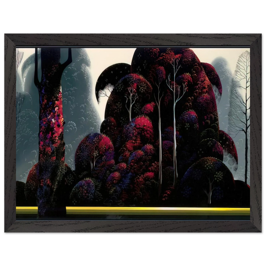 Crimson Eucalyptus by Eyvind Earle — Framed art print at Zephyeer