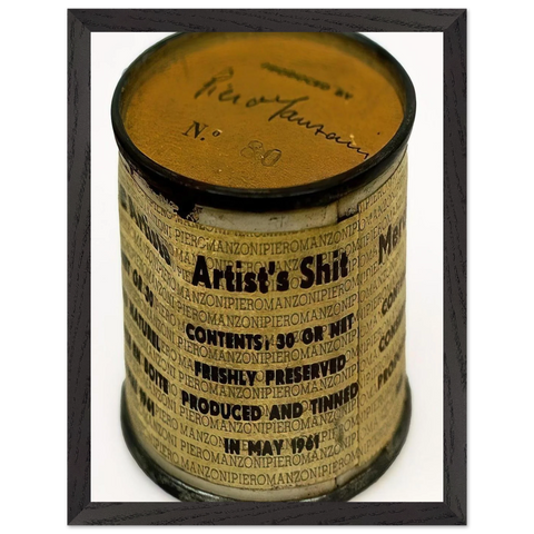 Artist's Shit by Piero Manzoni — Framed art print at Zephyeer