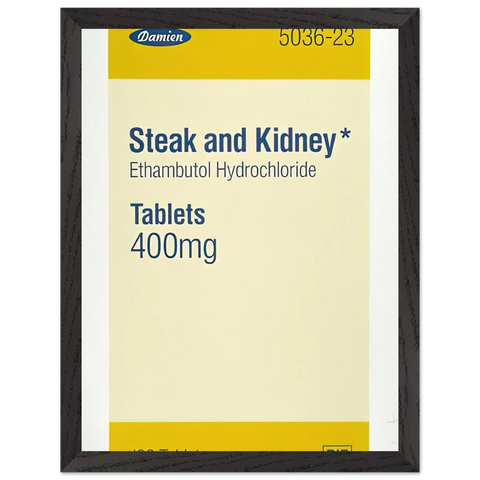 STEAK AND KIDNEY 1999 by Damien Hirst — Framed art print at Zephyeer