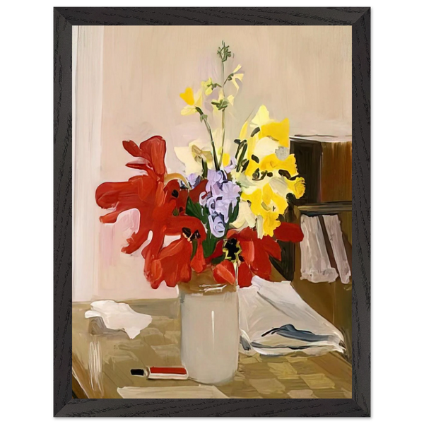 ANEMONE AND DAFFODIL 1965 by Fairfield Porter — Framed art print at Zephyeer