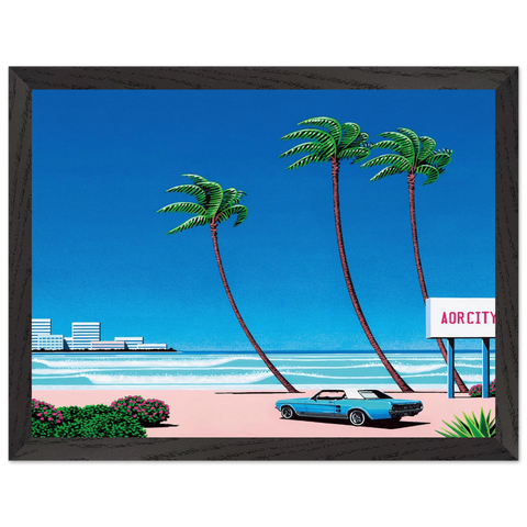 Light Mellow Sealine by Hiroshi Nagai — Framed art print at Zephyeer