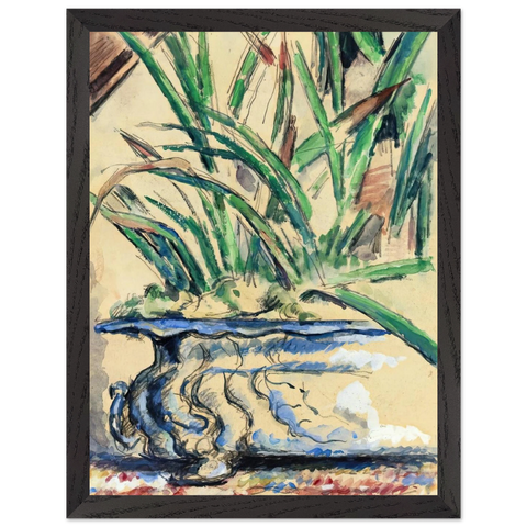 Blue Flowerpot by Paul Cézanne — Framed art print at Zephyeer