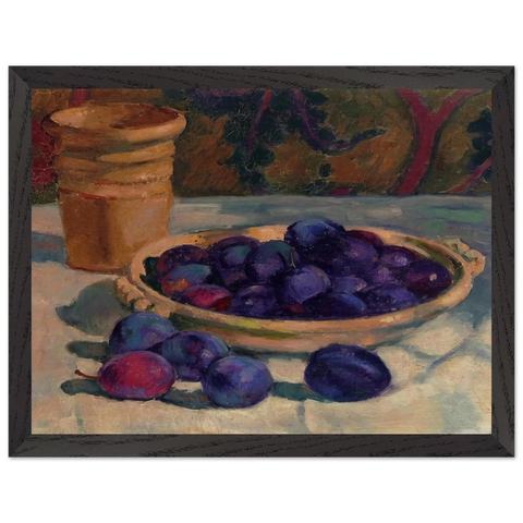 STILL LIFE WITH PLUMS 1926 by Theo van Rysselberghe — Framed art print at Zephyeer