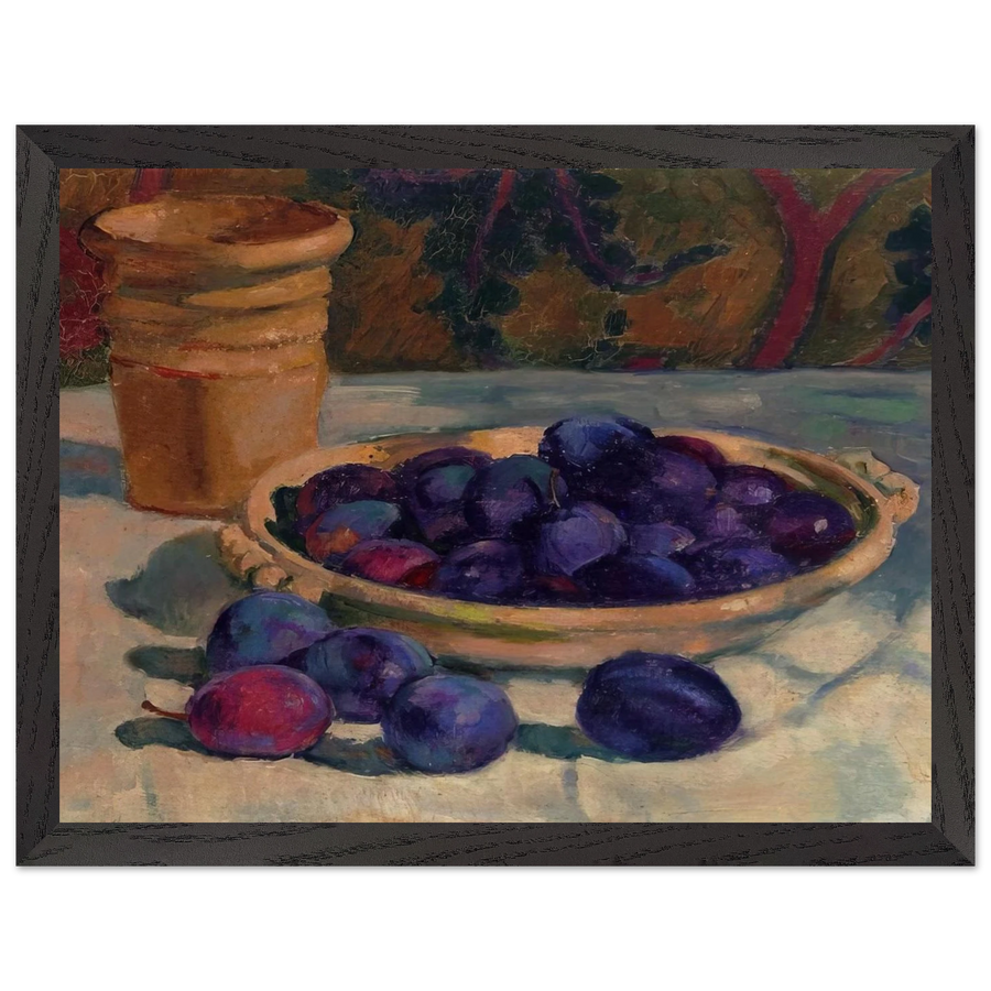 STILL LIFE WITH PLUMS 1926 by Theo van Rysselberghe — Framed art print at Zephyeer