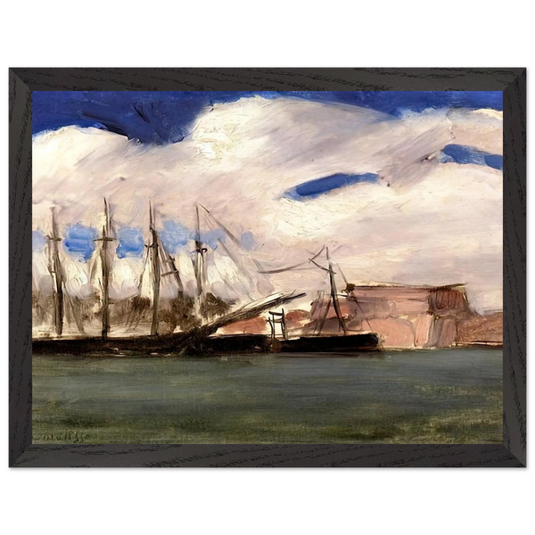 WHITE CLOUDS THE OLD PORT OF MARSEILLE 1918 by Henri Matisse — Framed art print at Zephyeer