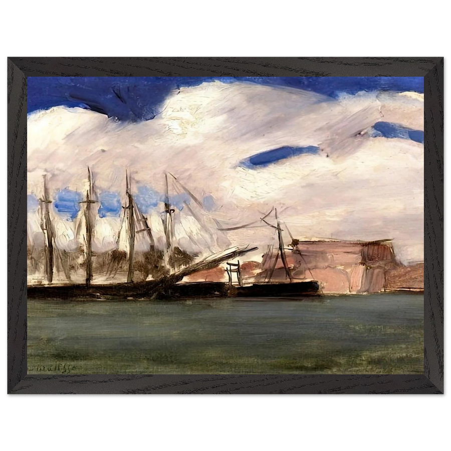 WHITE CLOUDS THE OLD PORT OF MARSEILLE 1918 by Henri Matisse — Framed art print at Zephyeer