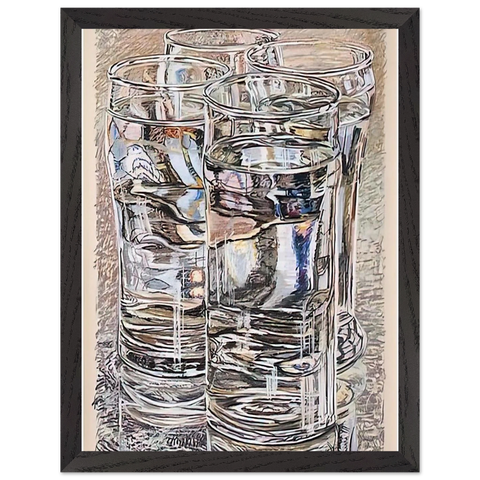 4 GLASSES 1974 by Janet Fish — Framed art print at Zephyeer
