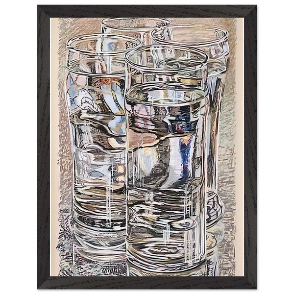 4 GLASSES 1974 by Janet Fish — Framed art print at Zephyeer