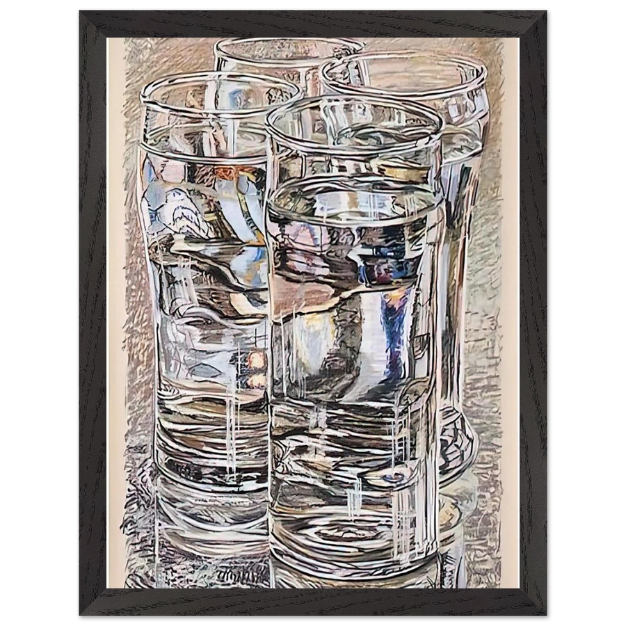 4 GLASSES 1974 by Janet Fish — Framed art print at Zephyeer