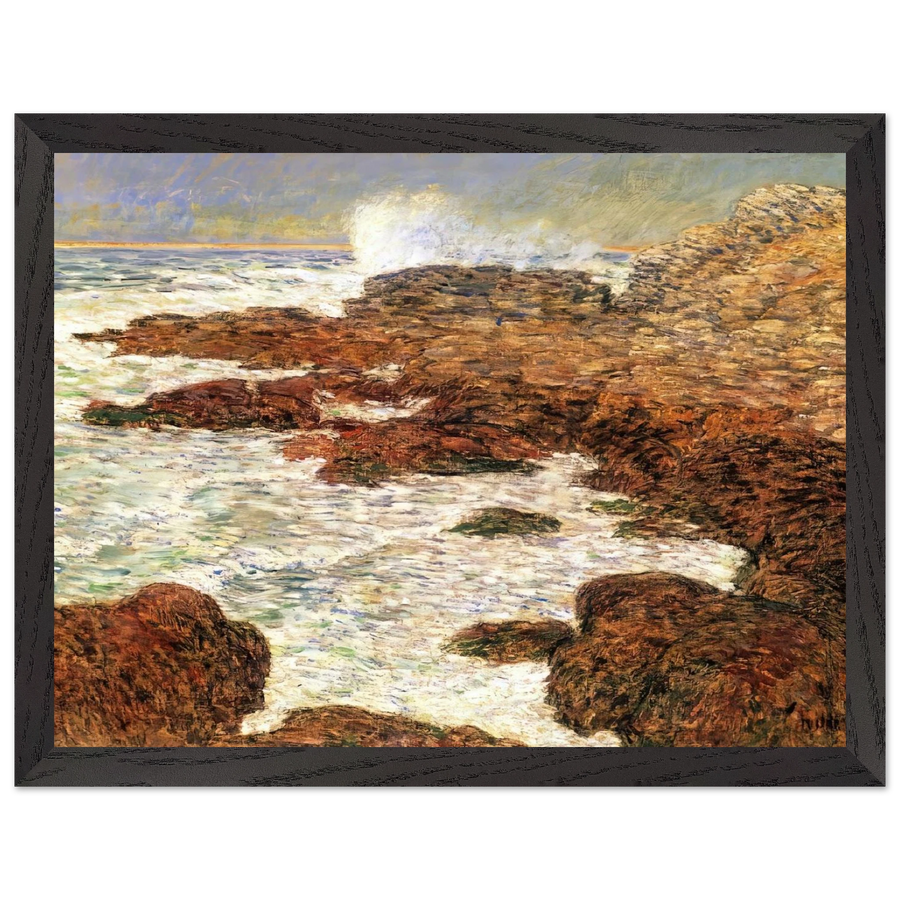 Seaweed and Surf, Appledore by Childe Hassam — Framed art print at Zephyeer