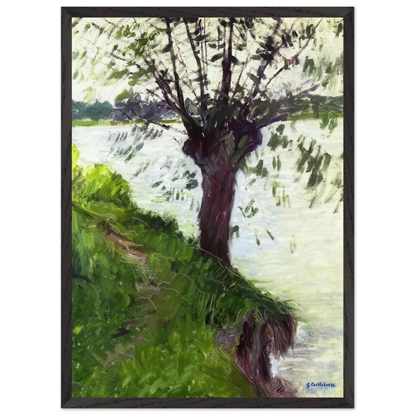 WILLOW ON THE BANKS OF THE SEINE by Gustave Caillebotte — Framed art print at Zephyeer