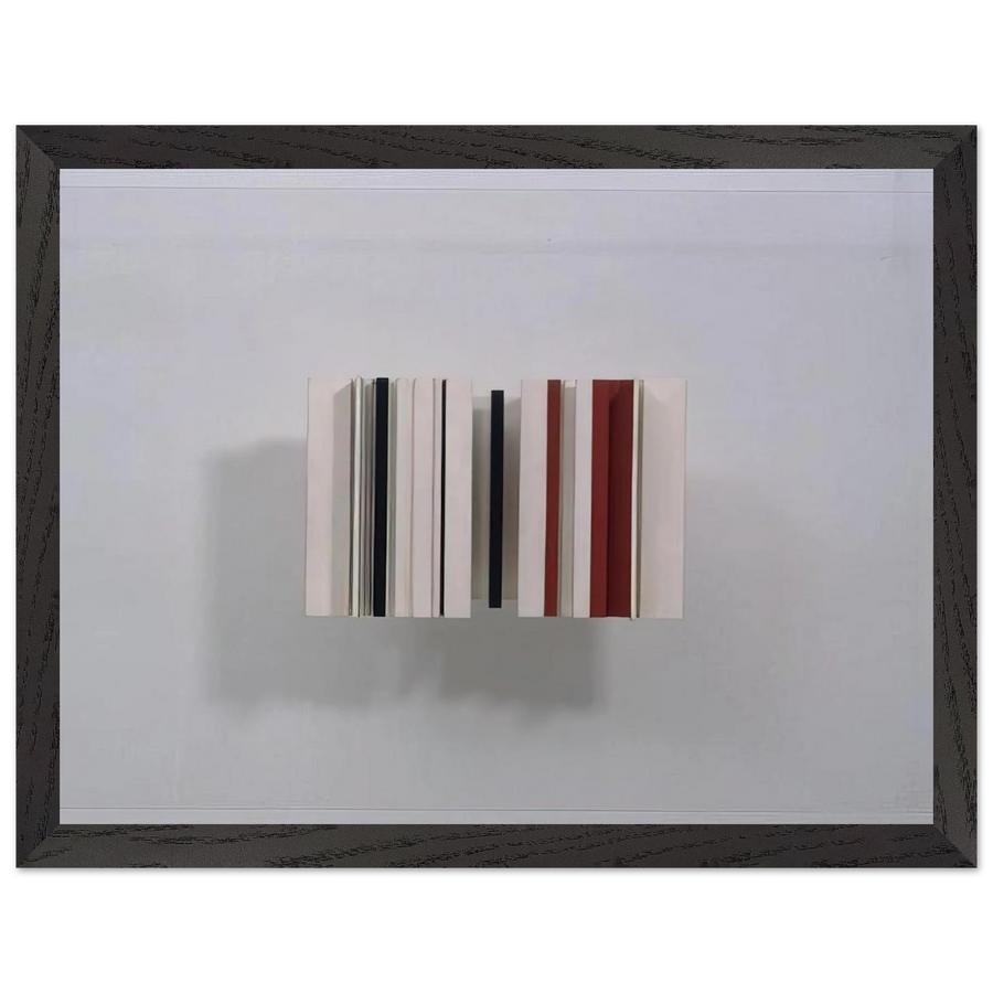 RELIEF CONSTRUCTION IN WHITE BLACK AND MAROON 1963 by Victor Pasmore — Framed art print at Zephyeer