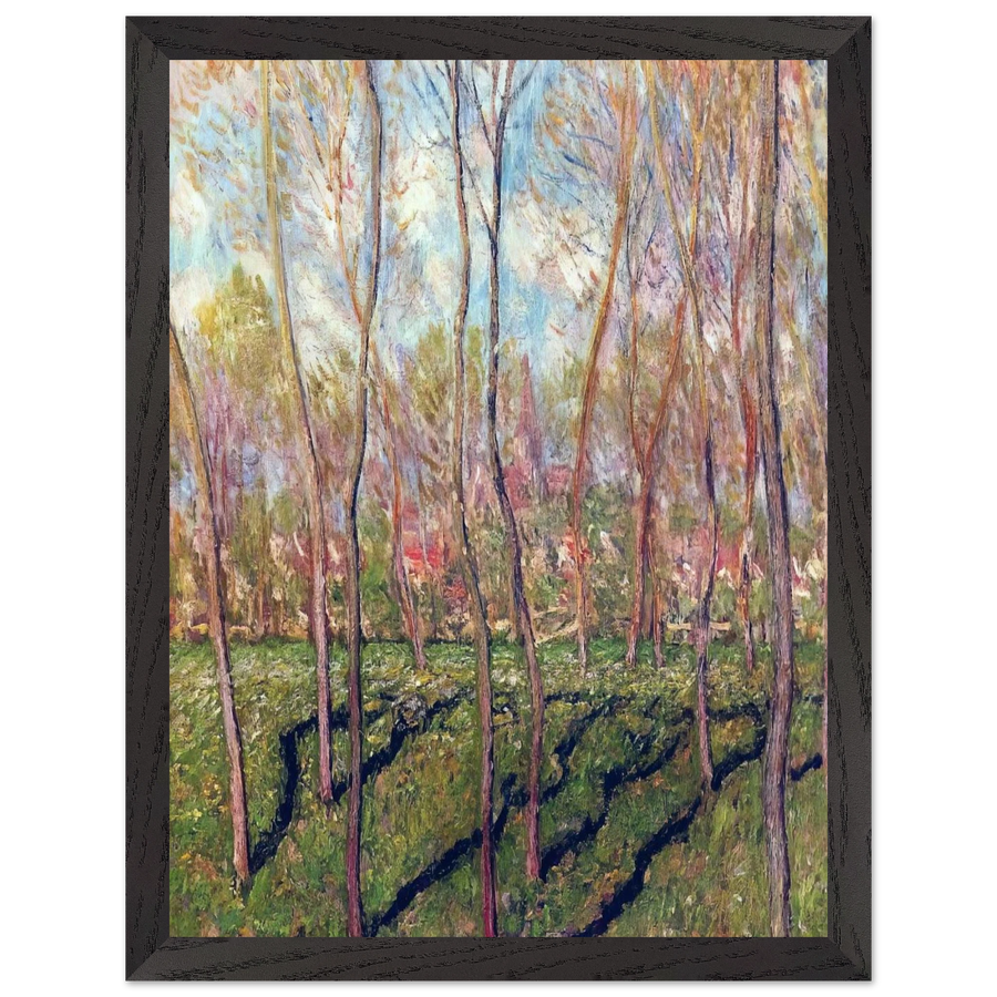 Trees in Winter, View of Bennecourt by Claude Monet — Framed art print at Zephyeer