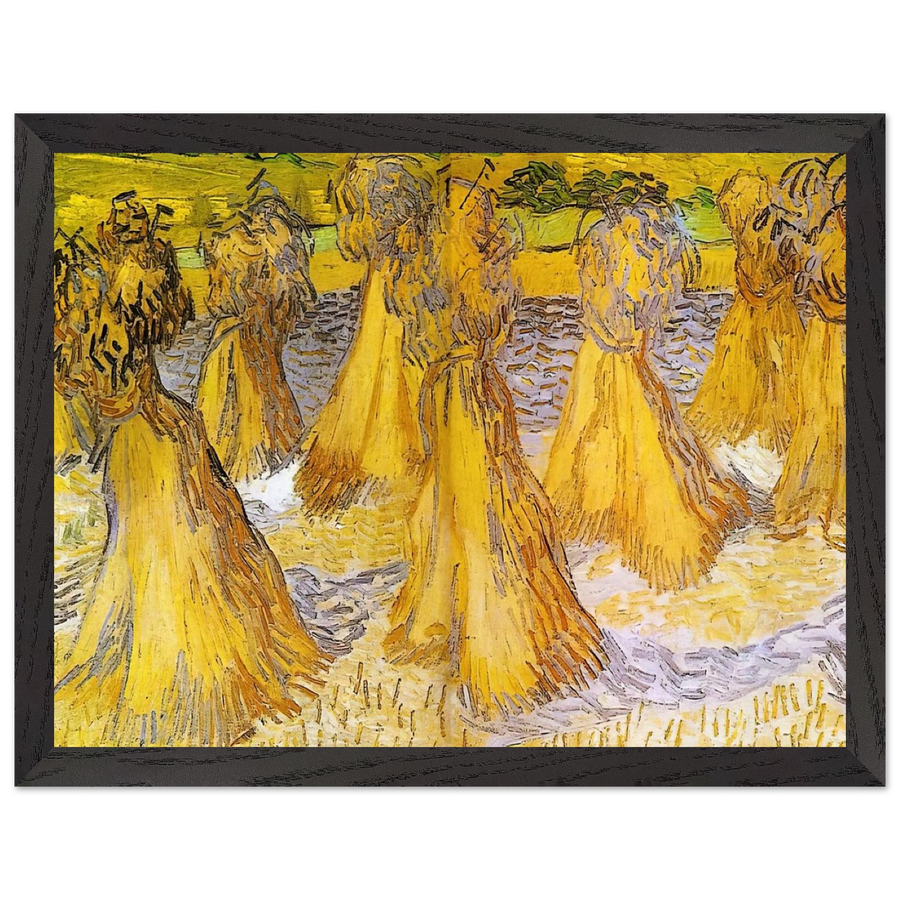 Sheaves of Wheat by Vincent van Gogh — Framed art print at Zephyeer