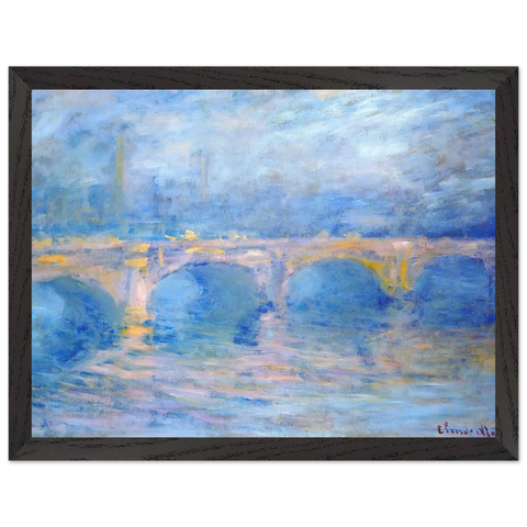 Waterloo Bridge at Sunset, Pink Effect by Claude Monet — Framed art print at Zephyeer