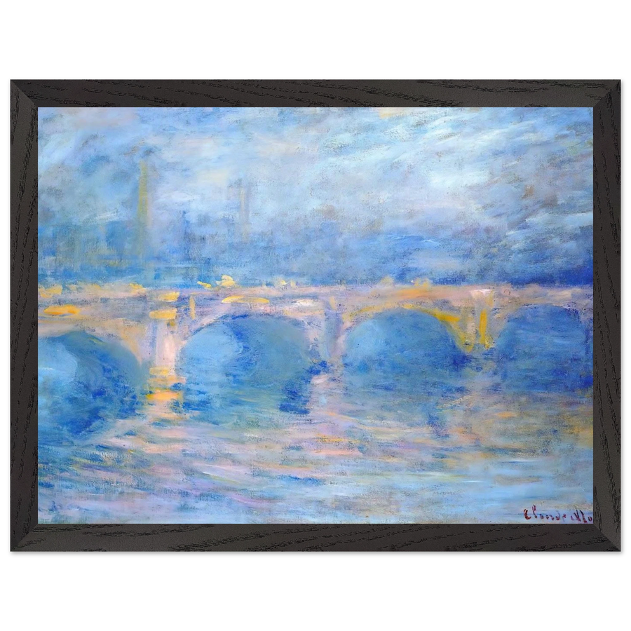Waterloo Bridge at Sunset, Pink Effect by Claude Monet — Framed art print at Zephyeer