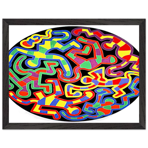 MONKEY PUZZLE 1988 by Keith Haring — Framed art print at Zephyeer