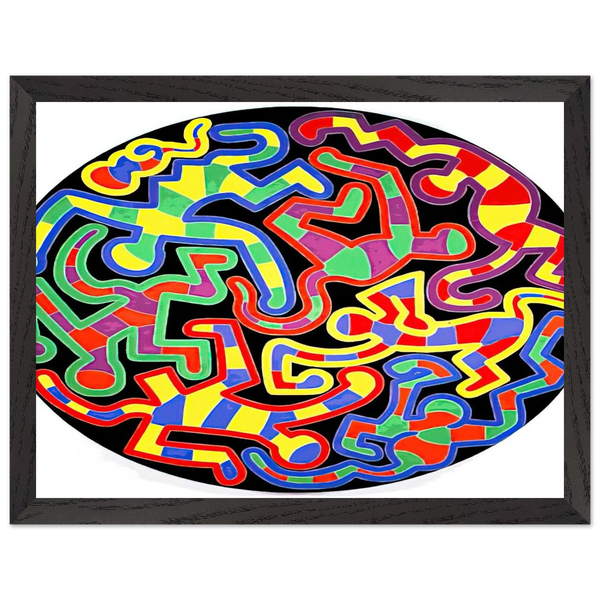 MONKEY PUZZLE 1988 by Keith Haring — Framed art print at Zephyeer