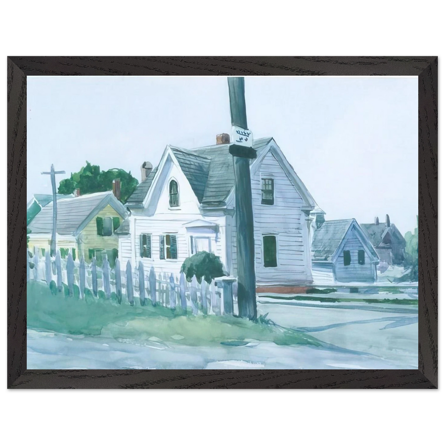 White House with Dormer Window by Edward Hopper — Framed art print at Zephyeer
