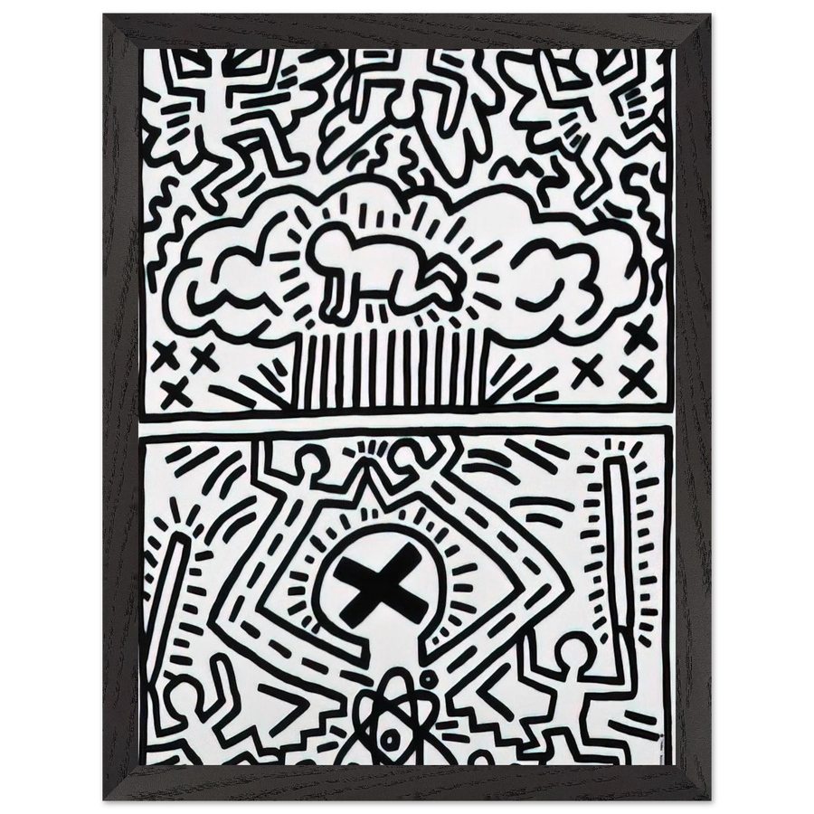 ANTI NUCLEAR RALLY 1982 by Keith Haring — Framed art print at Zephyeer