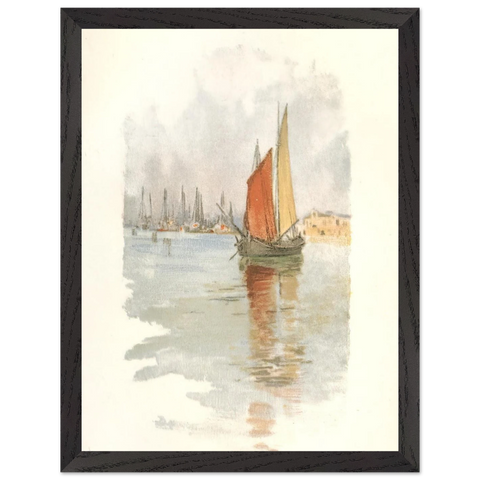 Woodboats and Dogana by Childe Hassam — Framed art print at Zephyeer