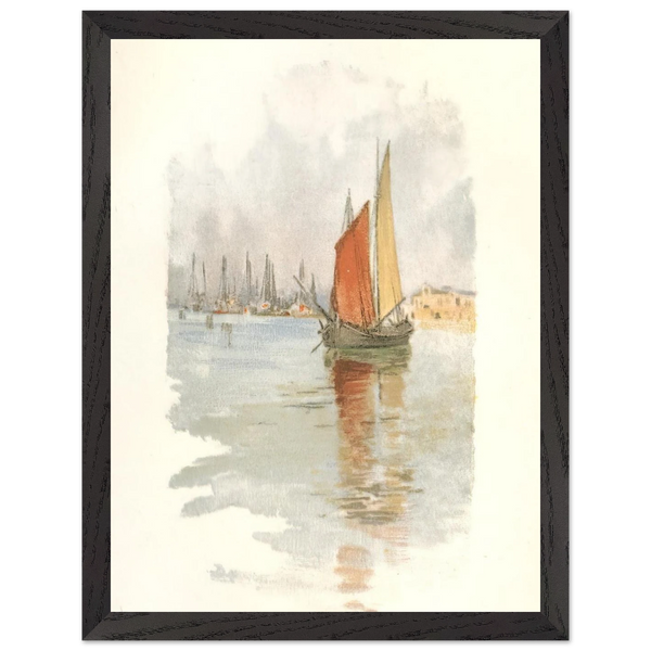 Woodboats and Dogana by Childe Hassam — Framed art print at Zephyeer
