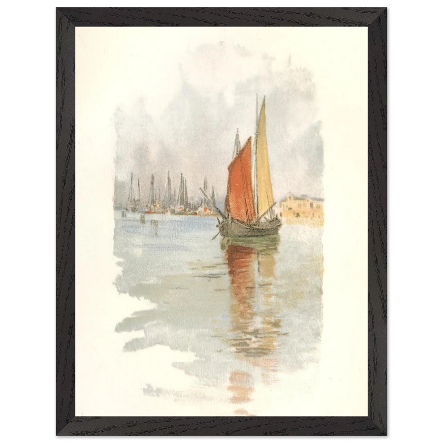 Woodboats and Dogana by Childe Hassam — Framed art print at Zephyeer