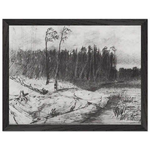 Forest near the water by Arkhyp Kuindzhi — Framed art print at Zephyeer